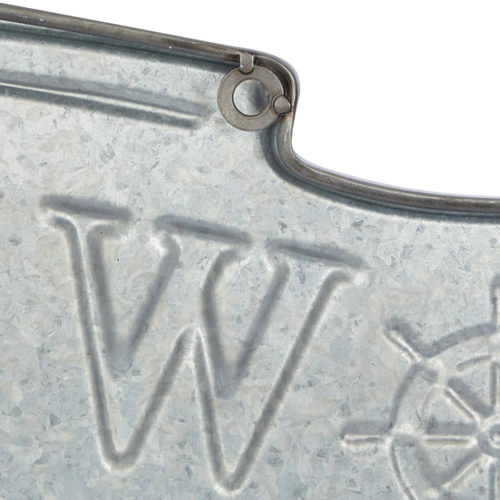 Blue Metal Nautical Welcome to the Beach Wall Sign