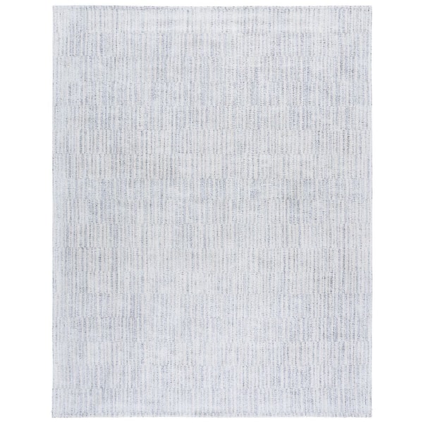 Restoration Vintage 9 ft. x 12 ft. Navy/Ivory Distressed Solid Area Rug