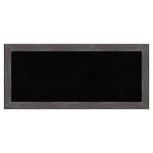 Woodridge Rustic Grey Wood Framed Black Corkboard 33 in. x 15 in. Bulletine Board Memo Board