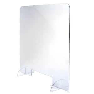 36 in. x 40 in. x 0.18 in. Clear Acrylic Sheet Table Top Protective Sneeze Guard
