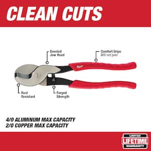 10 in. Cable Cutting Pliers and 9 in. High Leverage Lineman's Pliers with Crimper (2-Piece)