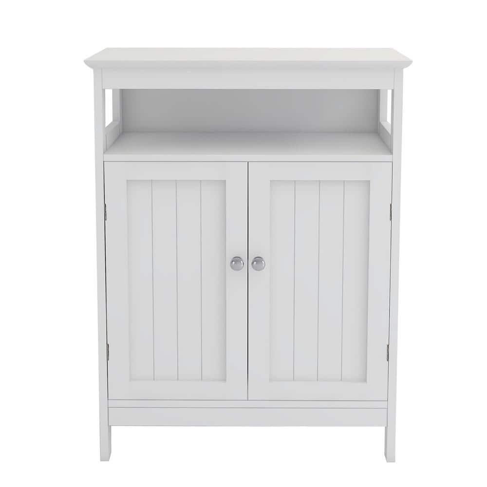 Allen 23.62 in. W x 11.37 in. D x 31.49 in. H White MDF Freestanding Linen Cabinet in UV painting -  ES-DIY, HIBC0005