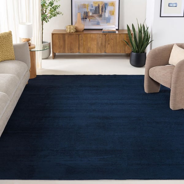 Soho 8 ft. x 10 ft. Navy/Blue Striated Area Rug