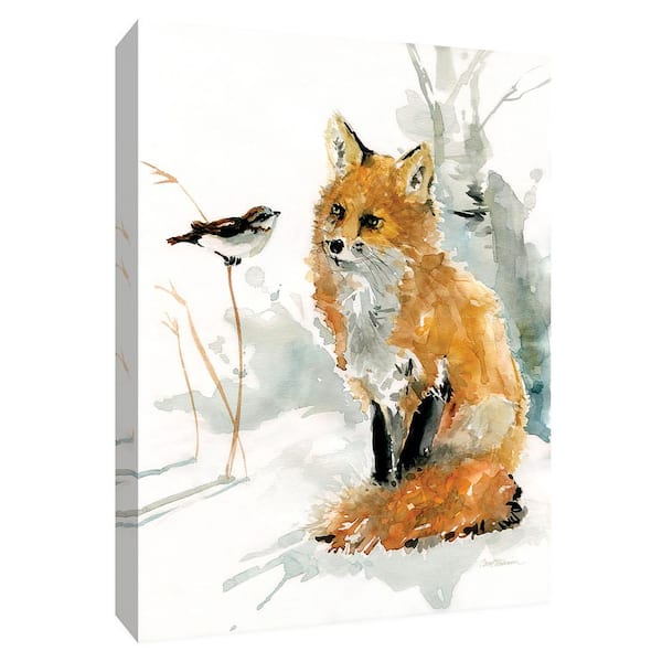 PTM Images 12 in. x 10 in. ''Fox and Friend'' Canvas Wall Art