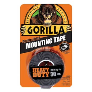 Gorilla 1 in. x 10ft. Black Heavy Duty Mounting Double Sided Tape