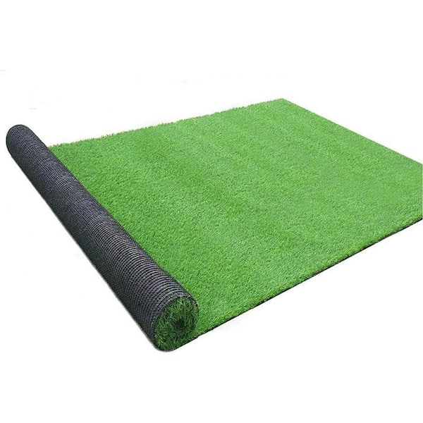 Afoxsos Artificial Turf Grass Lawn 4 ft. x 15 ft. Realistic Synthetic Mat, Indoor Outdoor Landscape for Pets with Drainage Holes