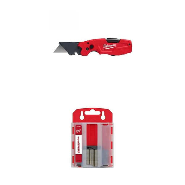 FASTBACK 6-in-1 Folding Utility Knife with Blade and General Purpose Utility Blade (50-Pack)