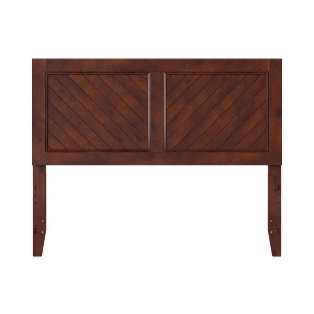 Canyon Full Walnut Wood Headboard with USB Charger