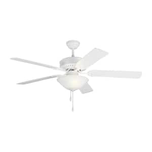 Haven DC LED 52 in. Indoor Matte White Ceiling Fan with Light Kit