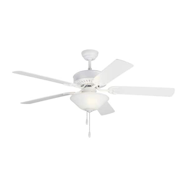 Generation Lighting Haven DC LED 52 in. Indoor Matte White Ceiling Fan with Light Kit