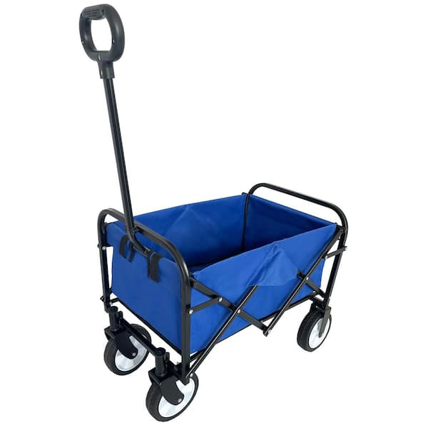 maocao hoom 1.6 Cu.Ft. Steel Garden Cart in Navy Blue