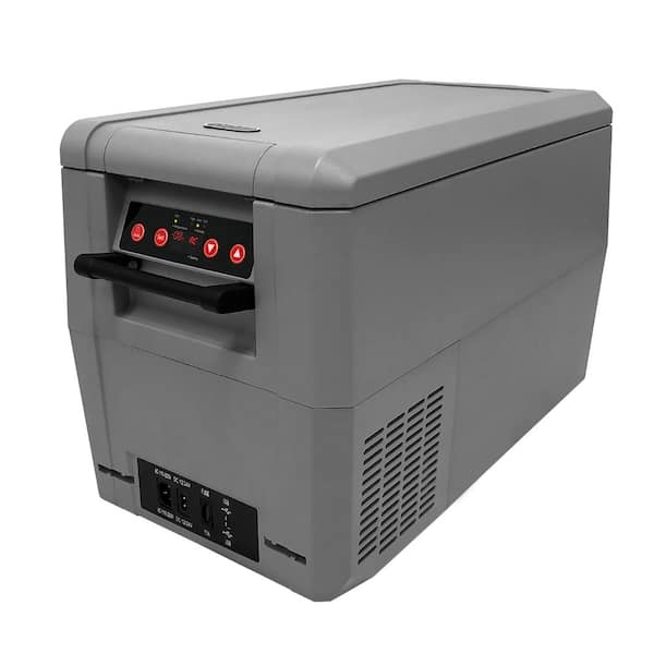 1.23 cu. ft. 34 qt Portable Freezer Car Fridge Compressor for RV AC / DC 12V / 24V Gray