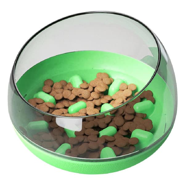 40 oz. Tumbowl' Slow Feeding Pet Bowl in Green