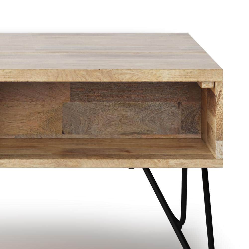 Hunter Small Lift-Top Coffee Table in Natural Mango Wood