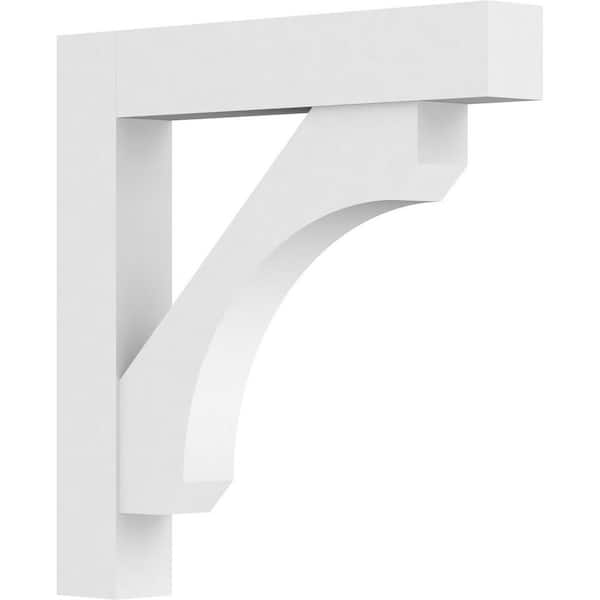 Ekena Millwork Standard Legacy 5 in. W x 36 in. H x 36 in. D Signature Urethane Polyurethane Bracket With Block Ends