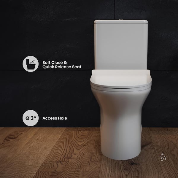 Swiss Madison Cascade 1-piece 0.8/ 1.28 GPF Dual Flush Elongated