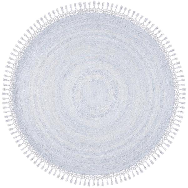 SAFAVIEH Sahara Blue 5 ft. x 5 ft. Round Solid Area Rug