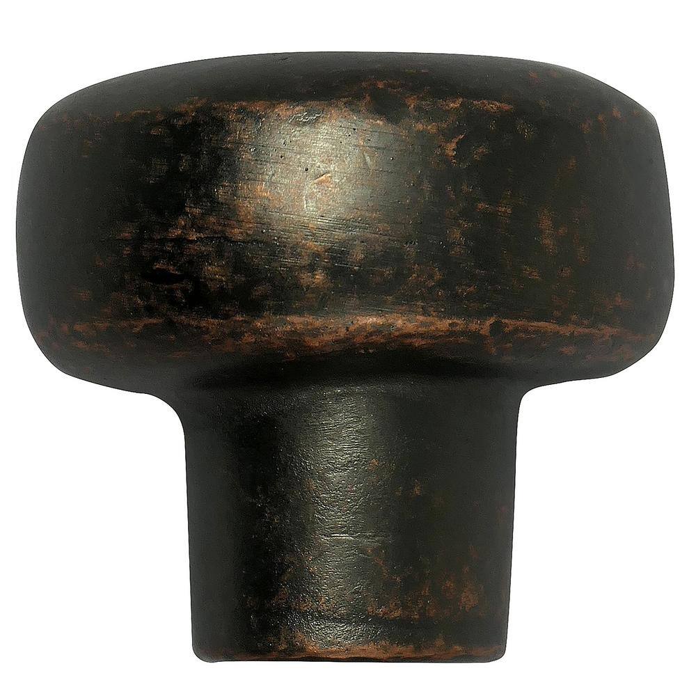 Round Copper and Bronze Oil Rubbed Knob with Mounting Hardware