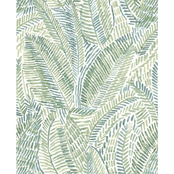 A-Street Prints Fildia Green Botanical Matte Paper Non-Pasted Wallpaper
