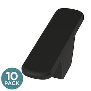 Uniform Bends 2-1/2 in. (63 mm) Modern Matte Black Cabinet Elongated Bar Knobs (10-Pack)