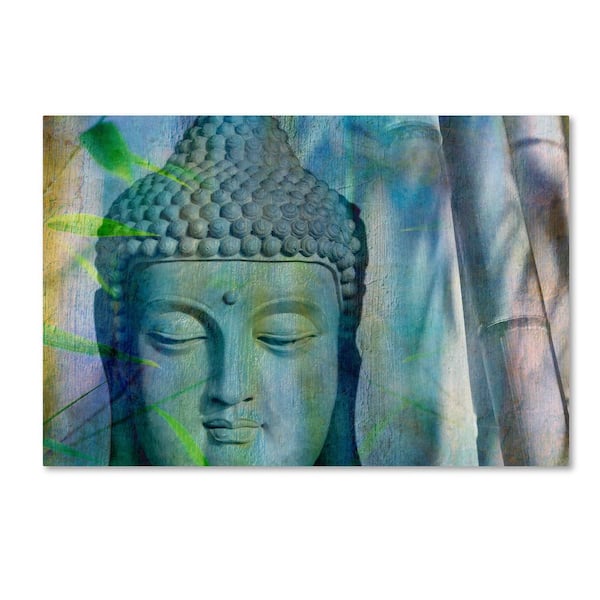 Trademark Fine Art 30 in. x 47 in. "Buddha with Bamboo" by Cora Niele Printed Canvas Wall Art