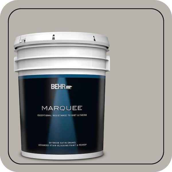 BEHR MARQUEE 5 gal. #PPU24-11 Greige Satin Enamel Exterior Paint & Primer
