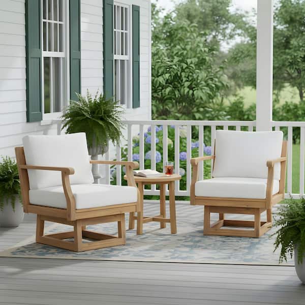 Patio Chaise Lounge, Gray Wood Reclining Outdoor Lounge Chair with