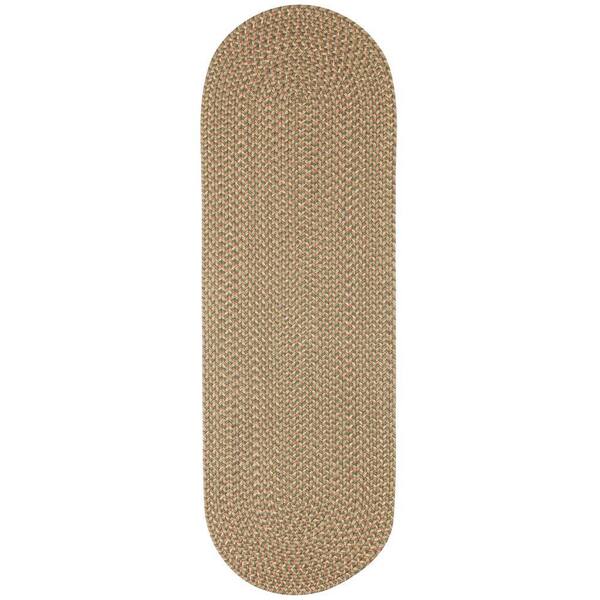 Westport Basil Tweed 2 ft. x 10 ft. Indoor/Outdoor Braided Runner Rug