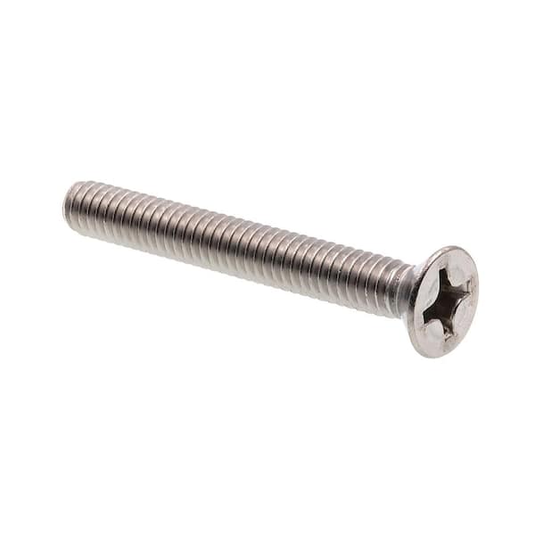 Prime-Line #12-24 x 1-3/4 in. Grade 18-8 Stainless Steel Phillips Drive  Flat Head Machine Screws (25-Pack) 9001658 The Home Depot