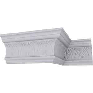 SAMPLE - 2-1/2 in. x 12 in. x 5 in. Polyurethane Asa Acanthus Leaf Crown Moulding