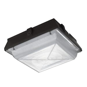 150W Equivalent Integrated LED Dark Bronze Outdoor Security Canopy and Area Light with 2200 Lumens