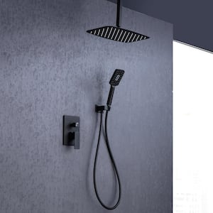 Single Handle 3 -Spray Patterns Shower Faucet 2.5 GPM with Pressure Balance Anti Scald in Black