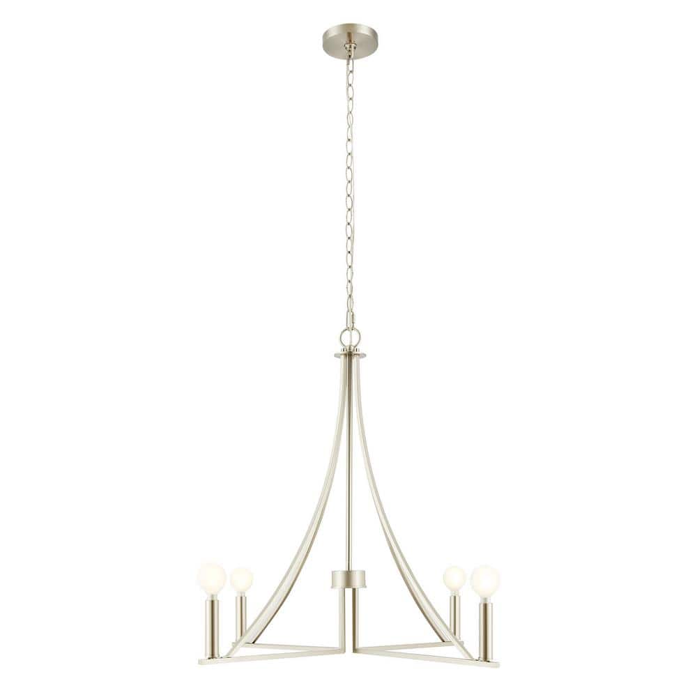 30 in. W x 27 in. H 4-Light Brushed Nickel Contemporary Chandelier price history on PriceWatchPro
