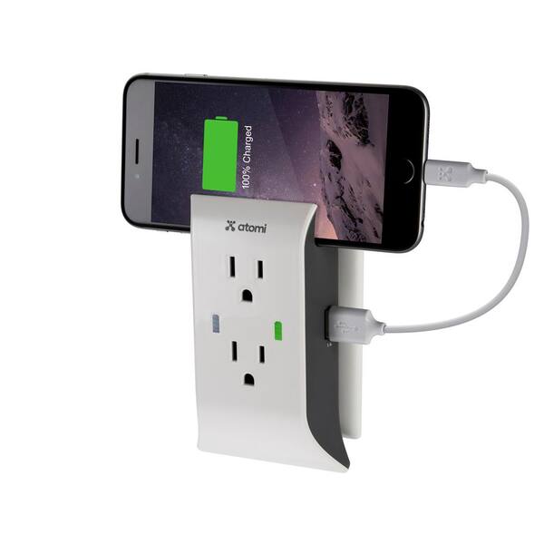 Unbranded Atomi Reside USB Wall Plate Charger and Power Outlet