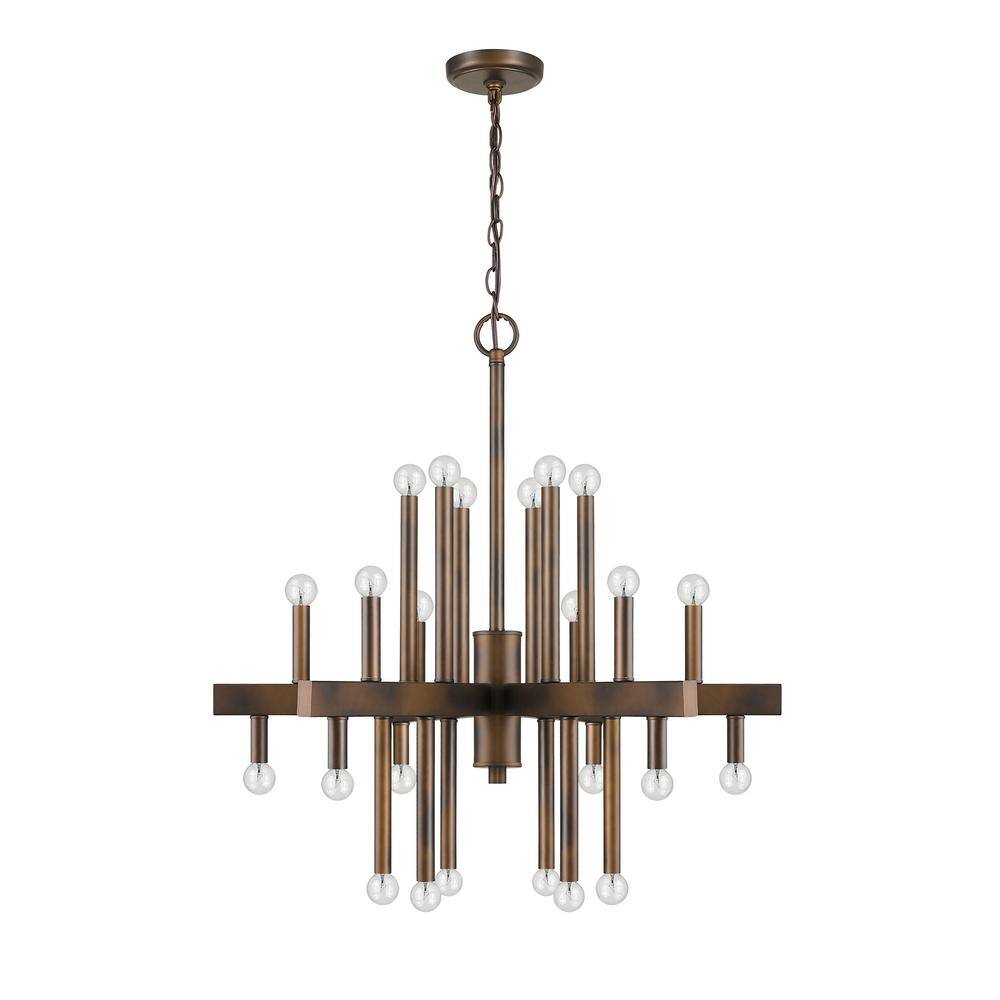 Fallon 24-Light Oil-Rubbed Bronze Geometric Chandelier