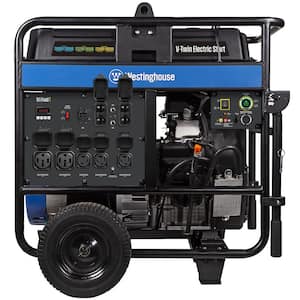 28,000/20,000-Watt Remote Tri-Fuel Gas, Propane, Natural Gas Powered Portable Generator with Electric Start