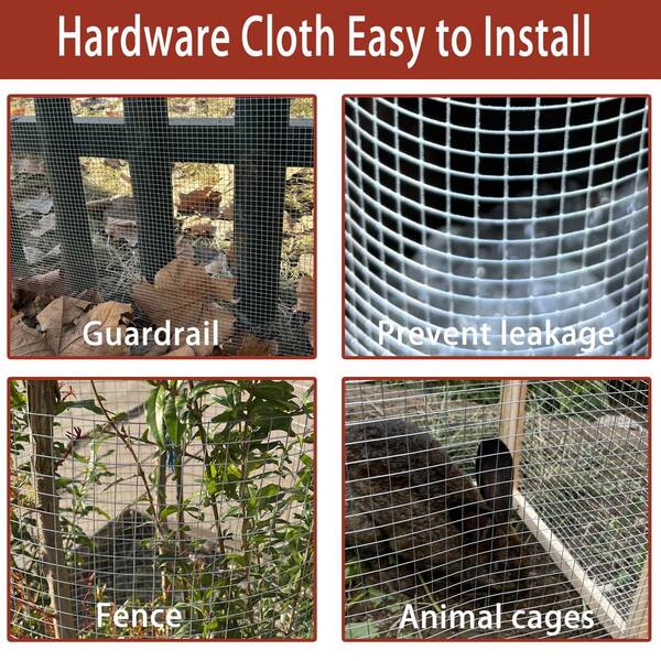 Angel Sar 1/4 in. x 2 ft. x 20 ft. Hardware Cloth, 23 Gauge Hot-dip Galvanized After Welding, Chicken Wire Fence Garden Fencing