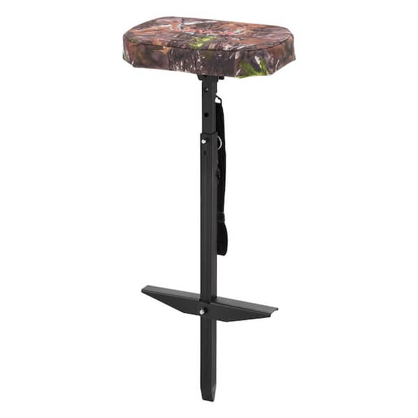 Marsh Seat, 25.6-37 in. Adjustable Duck Hunting Seat, 300 lb. Capacity, Waterfowl Mud Seat, 2 Large Mud Plates, Aluminum