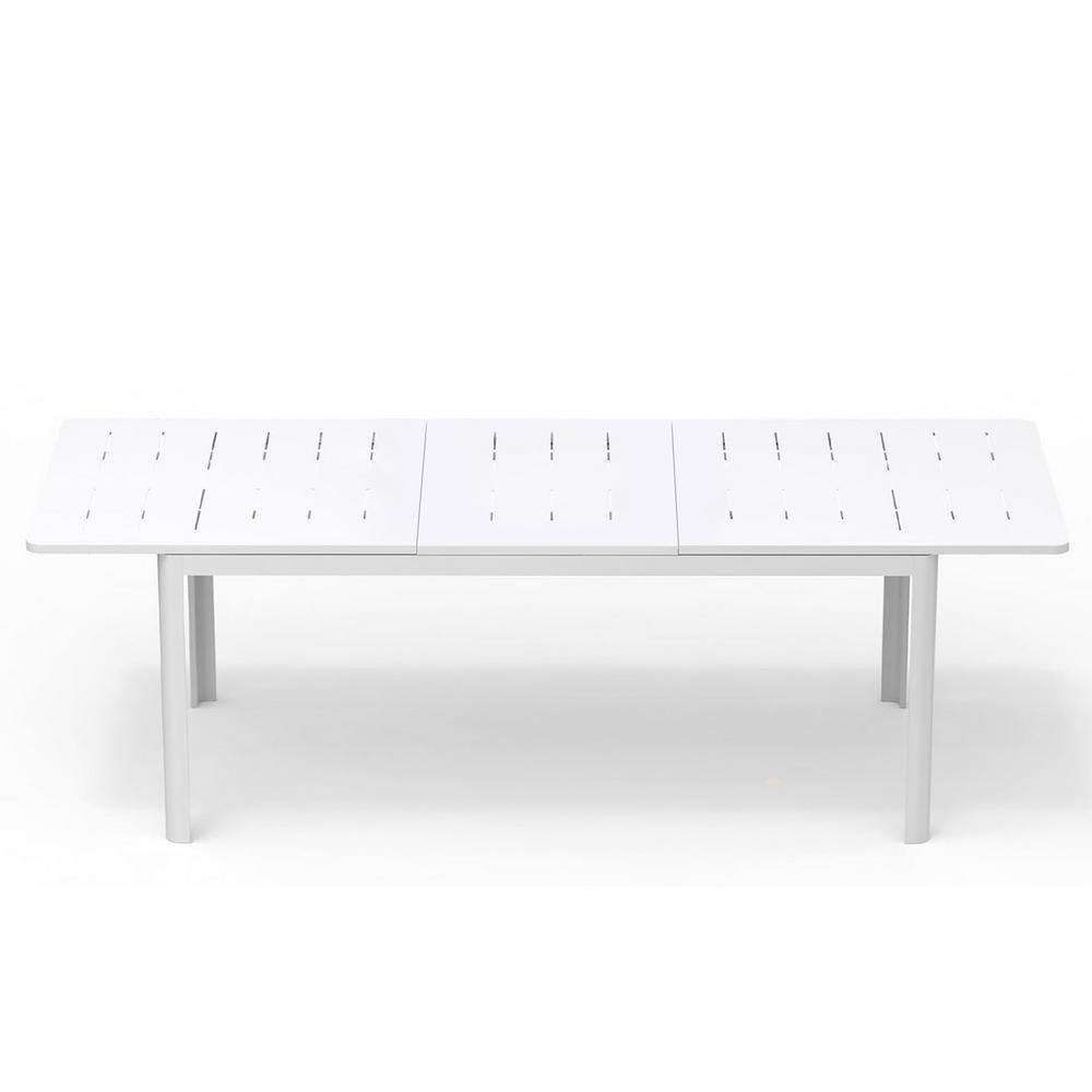 Patio Dining Expandable Table Metal Aluminum Outdoor Table for 6-Person to 8-Person Rectangular Table for Garden Bistro price history on PriceWatchPro