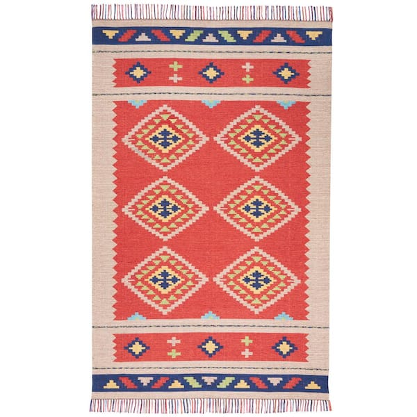 Nourison Baja Red/Beige 4 ft. x 6 ft. Tribal Transitional Area Rug