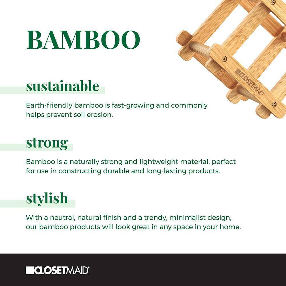 ClosetMaid Bamboo Folding 8-Bottle Wine Rack for Countertops
