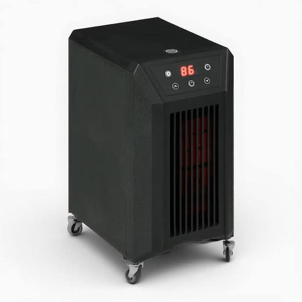 1500 W 13.5 in. Electric Indoor Tower Ceramic Fan Space Heater with Remote Control 12h Timer 3-Modes for Living Space