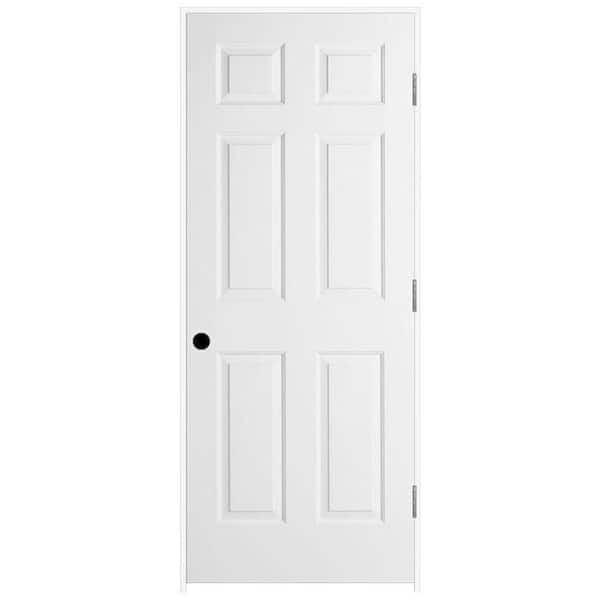 JELD-WEN 32 in. x 80 in. Colonist Primed Left-Hand Textured Solid Core Molded Composite MDF Single Prehung Interior Door