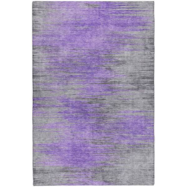 Dream Shag Premium Machine Washable Abstract ADS793 Purple 9 ft. x 12 ft. Area Rug