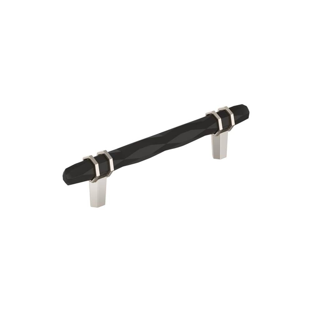 London 5-1/16 in. (128 mm) Center-to-Center Modern Black Bronze/Polished Nickel Bar Cabinet Pull price history on PriceWatchPro