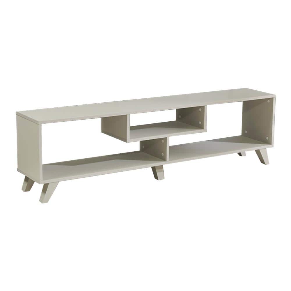 Tidoin Modern 67 in. Wood Gray TV Stand with 4 Storage Shelves Fits TV's up to 70 in -  FUR-YDB0-486
