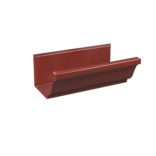 Spectra Pro Select 5 in. x 8 ft. K-Style Scotch Red Aluminum Gutter