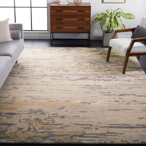 Soho 8 ft. x 10 ft. Beige/Gray Abstract Granite Area Rug