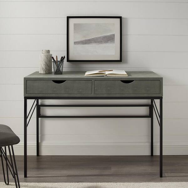Walker Edison Furniture Company 44 in. Rectangular Grey Faux
