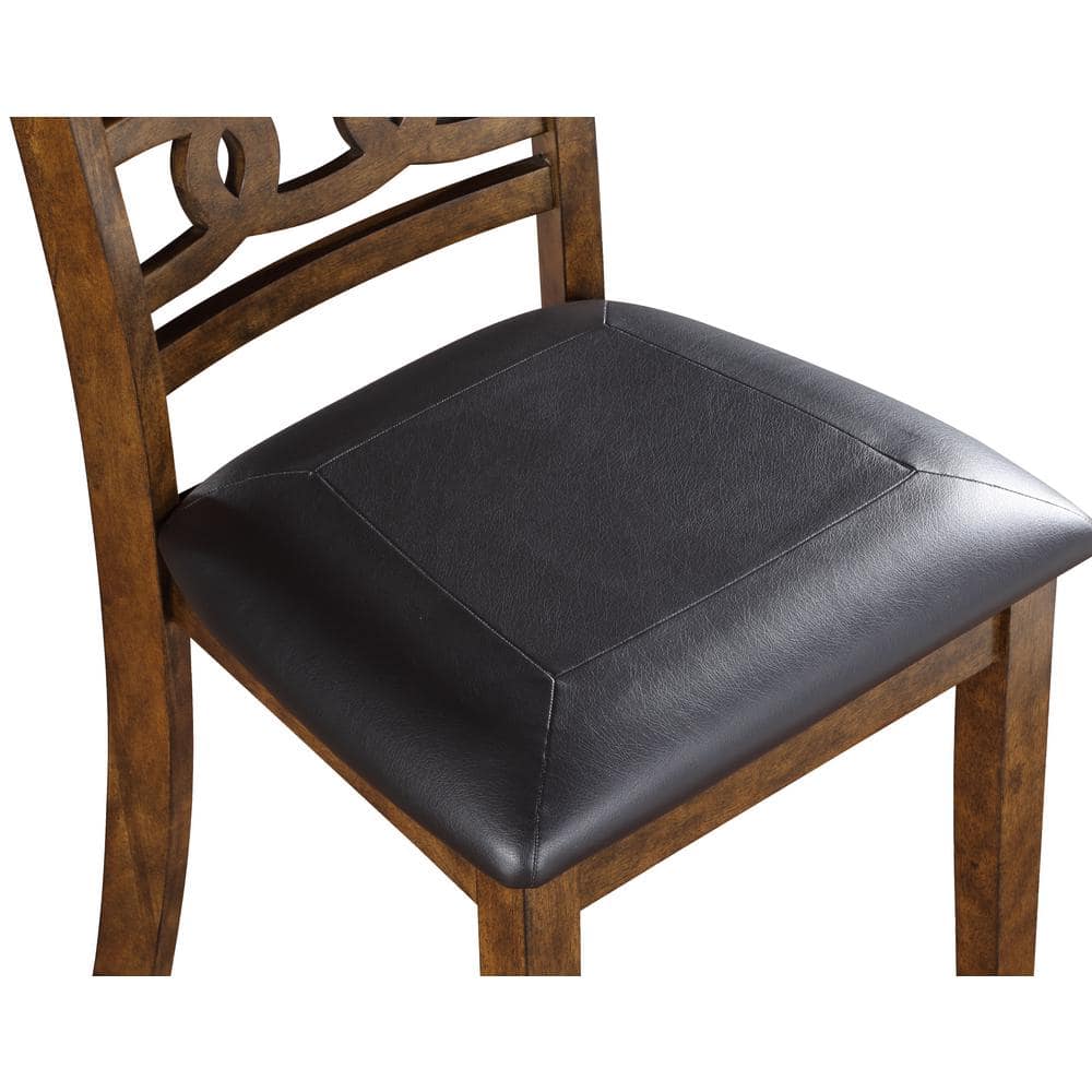 Gia 42" Brown Solid Wood Drop Leaf Dining Table with 2 Chairs